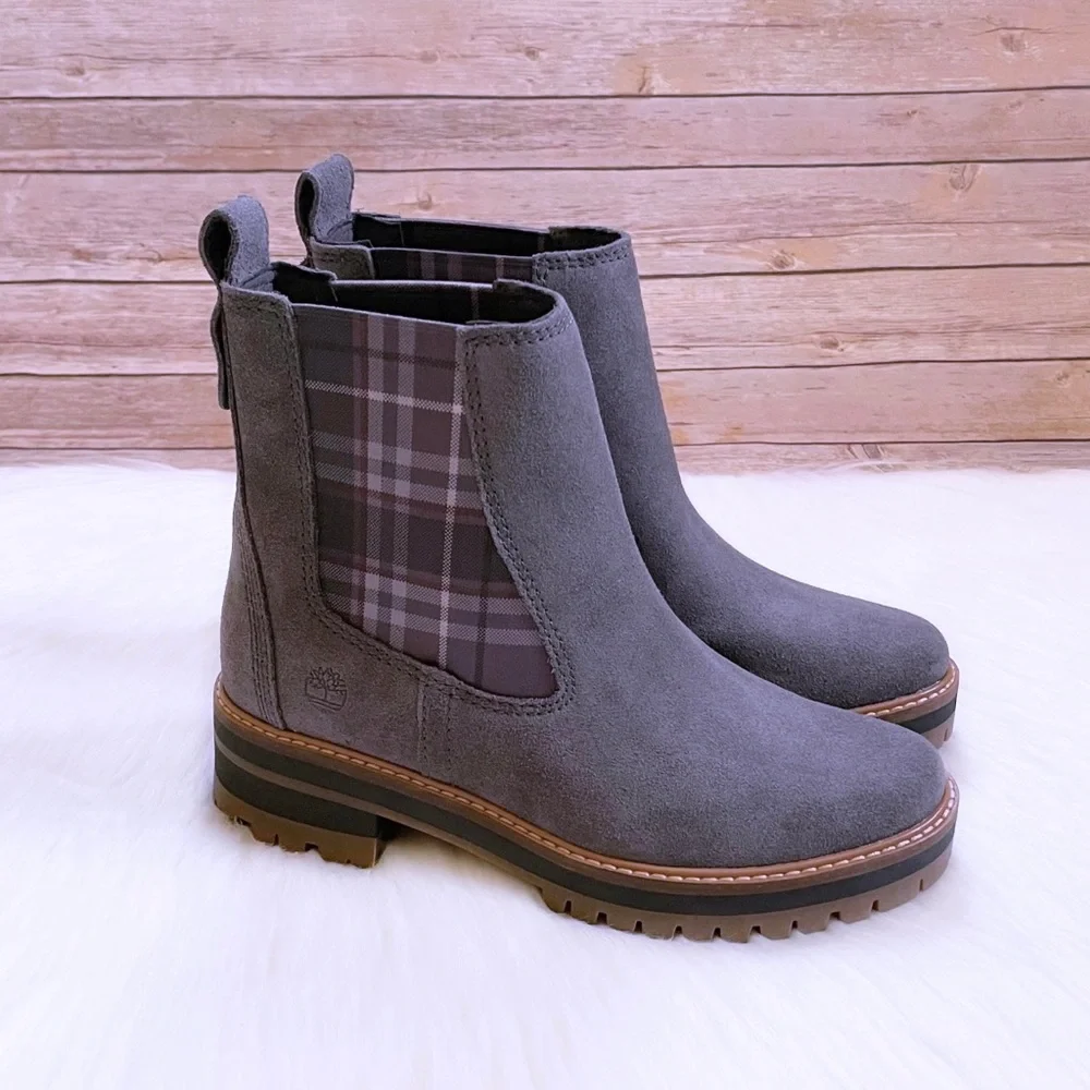 Timberland Courmayeur Valley Chelsea Dark Grey Boots - Picture 1 of 7